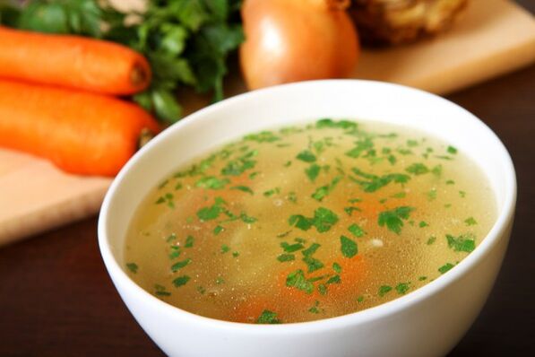 Broth soup is a delicious dish on the drinking diet menu