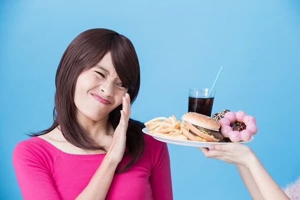 Rejection of the harmful diet
